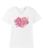 Retro Chic Valentine - Love is all you need Tricou mânecă scurtă guler V Bărbat Presenter