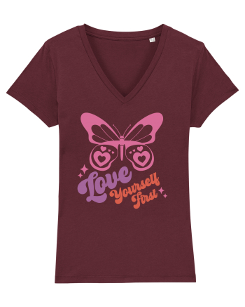 Retro Chic Valentine - Love yourself first Burgundy