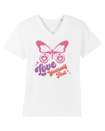 Retro Chic Valentine - Love yourself first Tricou mânecă scurtă guler V Bărbat Presenter