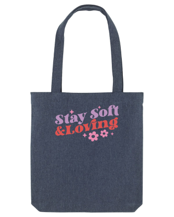 Retro Chic Valentine - Stay soft and loving Midnight Blue