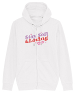 Retro Chic Valentine - Stay soft and loving Hanorac cu fermoar Unisex Connector