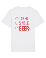 Retro Chic Valentine - Taken, single, beer Tricou mânecă scurtă Unisex Rocker