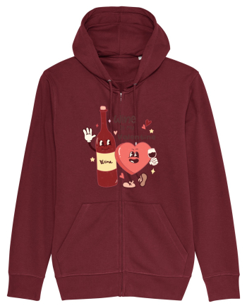Retro Chic Valentine - Wine is my valentine Burgundy