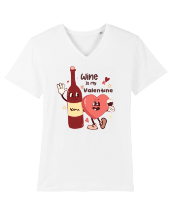 Retro Chic Valentine - Wine is my valentine White