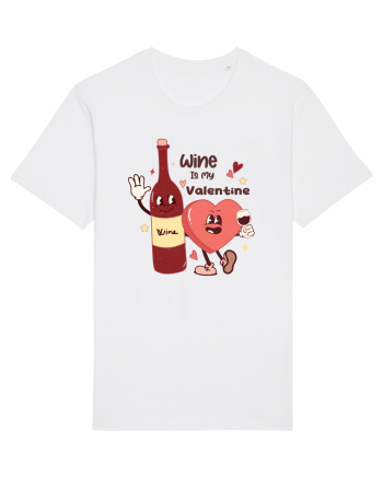 Retro Chic Valentine - Wine is my valentine White