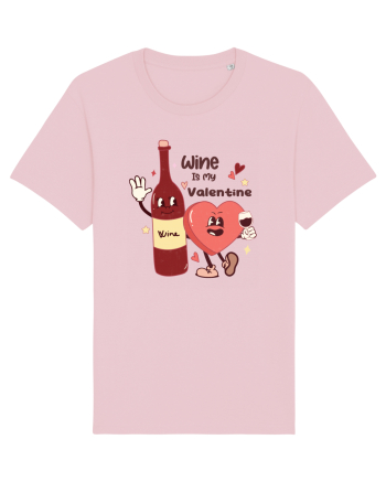 Retro Chic Valentine - Wine is my valentine Cotton Pink