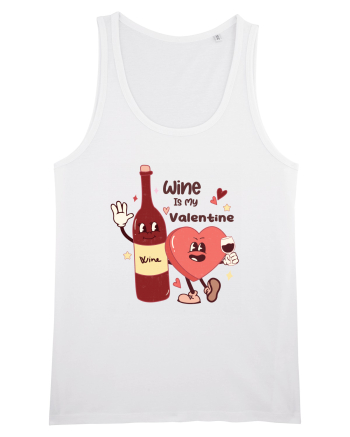 Retro Chic Valentine - Wine is my valentine White