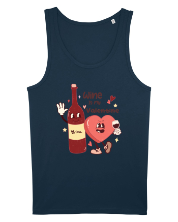 Retro Chic Valentine - Wine is my valentine Navy