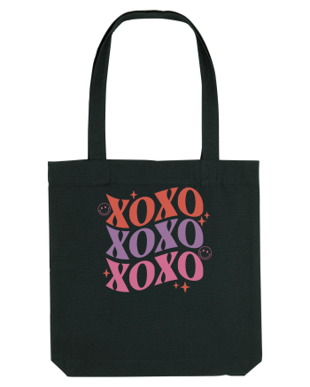 Retro Chic Valentine - XOXO - Valentine kisses Black