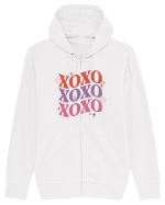 Retro Chic Valentine - XOXO - Valentine kisses Hanorac cu fermoar Unisex Connector