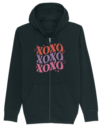 Retro Chic Valentine - XOXO - Valentine kisses Black