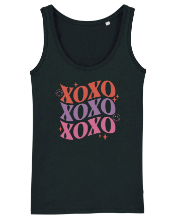 Retro Chic Valentine - XOXO - Valentine kisses Black