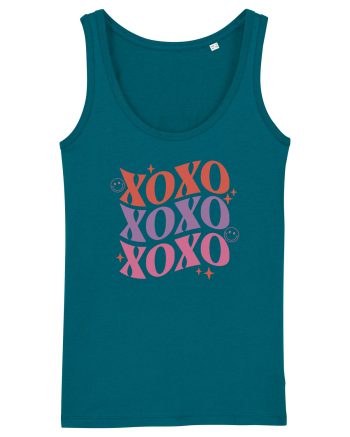 Retro Chic Valentine - XOXO - Valentine kisses Ocean Depth