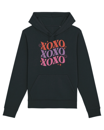 Retro Chic Valentine - XOXO - Valentine kisses Black