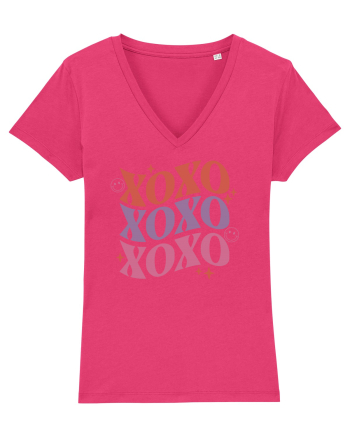 Retro Chic Valentine - XOXO - Valentine kisses Raspberry