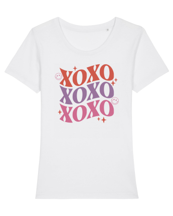 Retro Chic Valentine - XOXO - Valentine kisses White