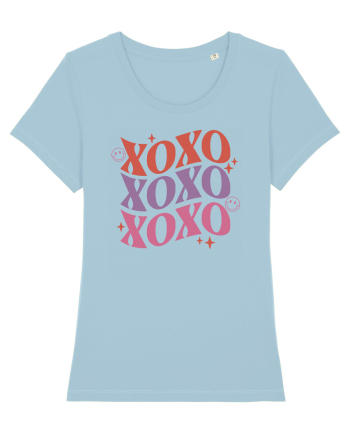 Retro Chic Valentine - XOXO - Valentine kisses Sky Blue