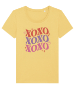 Retro Chic Valentine - XOXO - Valentine kisses Tricou mânecă scurtă guler larg fitted Damă Expresser