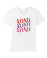 Retro Chic Valentine - XOXO - Valentine kisses Tricou mânecă scurtă guler V Bărbat Presenter