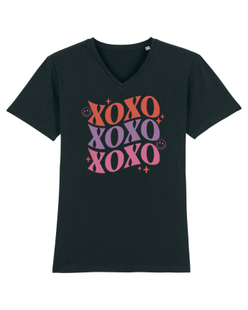 Retro Chic Valentine - XOXO - Valentine kisses Black