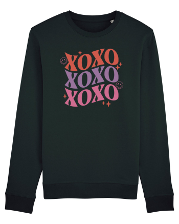 Retro Chic Valentine - XOXO - Valentine kisses Black