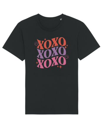 Retro Chic Valentine - XOXO - Valentine kisses Black