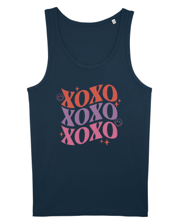 Retro Chic Valentine - XOXO - Valentine kisses Navy