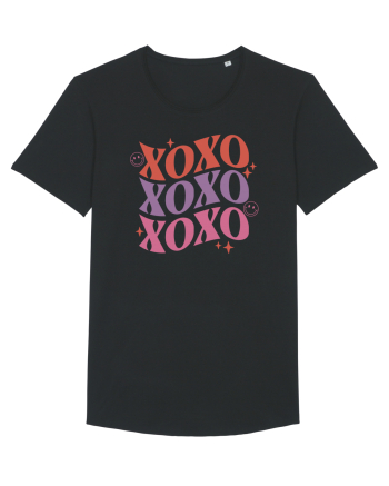 Retro Chic Valentine - XOXO - Valentine kisses Black