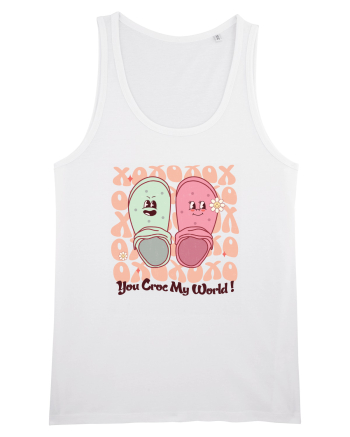 Retro Chic Valentine - You croc my world White