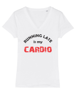 Cardio Tricou mânecă scurtă guler V Damă Evoker