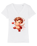 pentru Ziua Îndrăgostiților - Îngerul Iubirii - Cupidon v4 Tricou mânecă scurtă guler V Damă Evoker