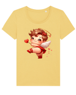 pentru Ziua Îndrăgostiților - Îngerul Iubirii - Cupidon v4 Tricou mânecă scurtă guler larg fitted Damă Expresser