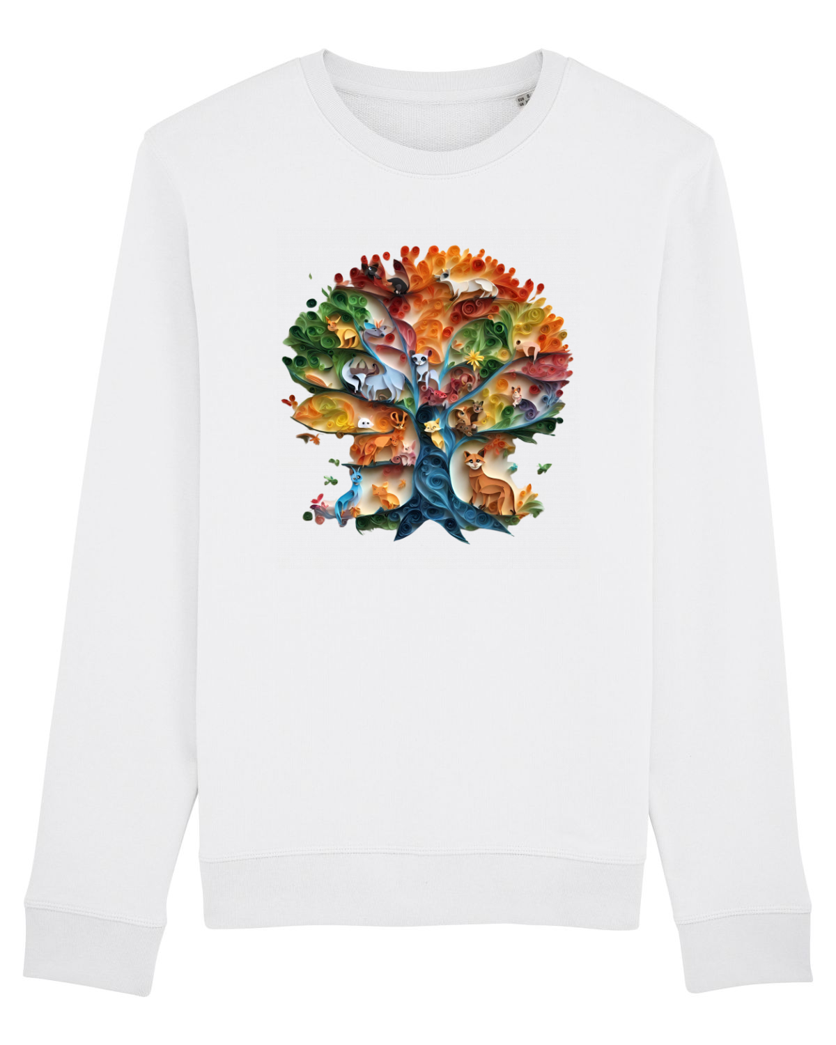 Bluză mânecă lungă Unisex Rise White