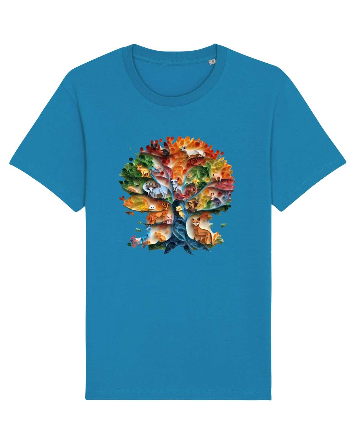 Tricou mânecă scurtă Unisex Rocker Azur