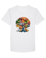 Arborele Vieții Tricou mânecă scurtă guler larg Bărbat Skater