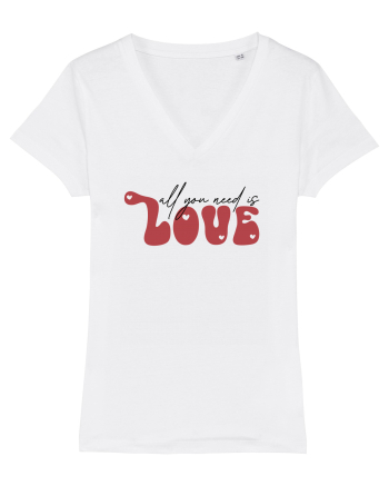 de dragoste in stil retro vintage - All You Need Is Love White
