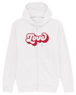 de dragoste in stil retro vintage - Bold Love Hanorac cu fermoar Unisex Connector