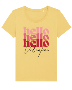 de dragoste in stil retro vintage - Hello Valentine Tricou mânecă scurtă guler larg fitted Damă Expresser