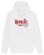 de dragoste in stil retro vintage - Love Always Hanorac cu fermoar Unisex Connector