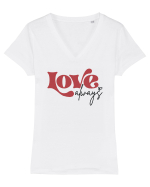 de dragoste in stil retro vintage - Love Always Tricou mânecă scurtă guler V Damă Evoker