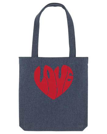 de dragoste in stil retro vintage - Love heart Midnight Blue