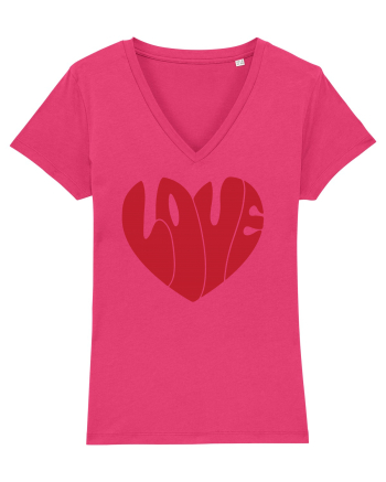 de dragoste in stil retro vintage - Love heart Raspberry
