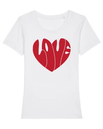 de dragoste in stil retro vintage - Love heart White
