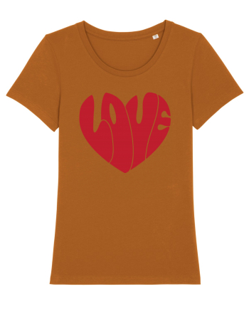 de dragoste in stil retro vintage - Love heart Roasted Orange