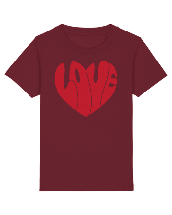 de dragoste in stil retro vintage - Love heart Burgundy
