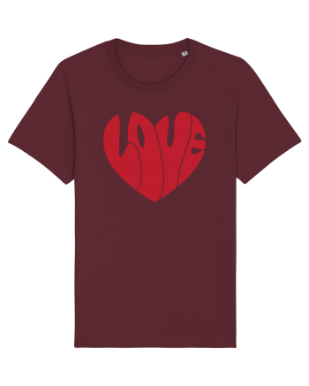de dragoste in stil retro vintage - Love heart Burgundy