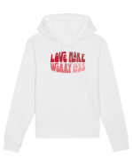 de dragoste in stil retro vintage - Love More Worry Less Hanorac Unisex Drummer