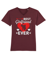 pentru îndrăgostiți - Best girlfriend ever Tricou mânecă scurtă guler V Bărbat Presenter