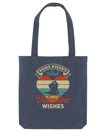 pentru îndrăgostiți - Hugs kisses and valentine wishes Midnight Blue