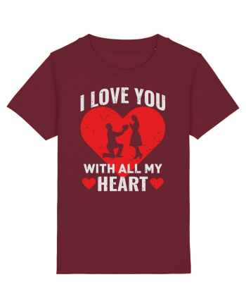 pentru îndrăgostiți - I love you with all my heart Burgundy